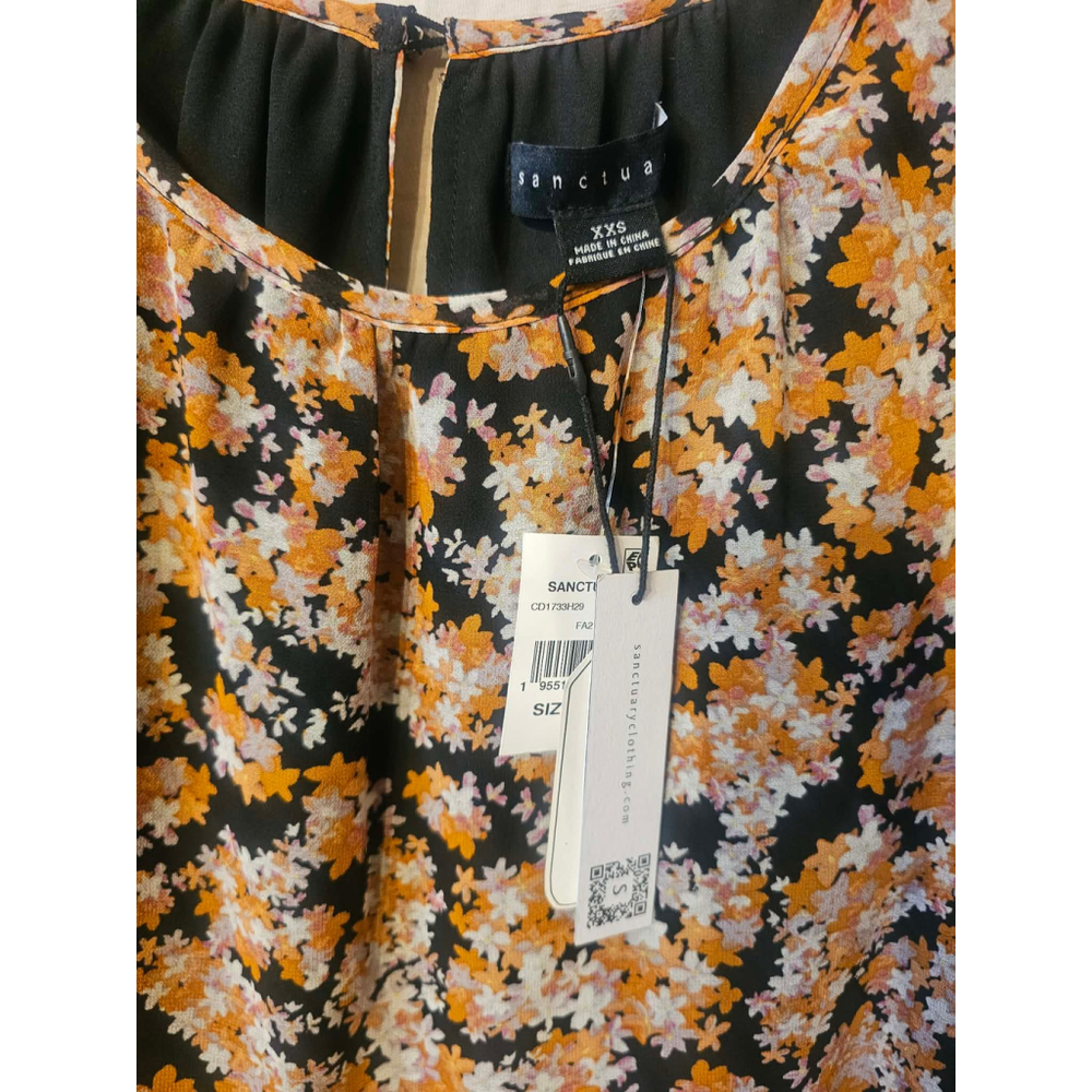Sanctuary Sylviah Babydoll Dress NWT Harvest Floral Mini XXS - Picture 6 of 6